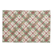Herbruikbare Kerstcadeau Wrap - Bag Plaid Kussensloop (Achterkant)