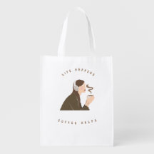 Herbruikbare koffieontwerp voor de Grocery Bag