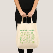 Herbruikbare Kruidenier Canvas tas met Plantaardig (Voorkant (product))