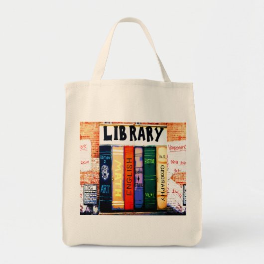 Herbruikbare Library Canvas tas (Voorkant)
