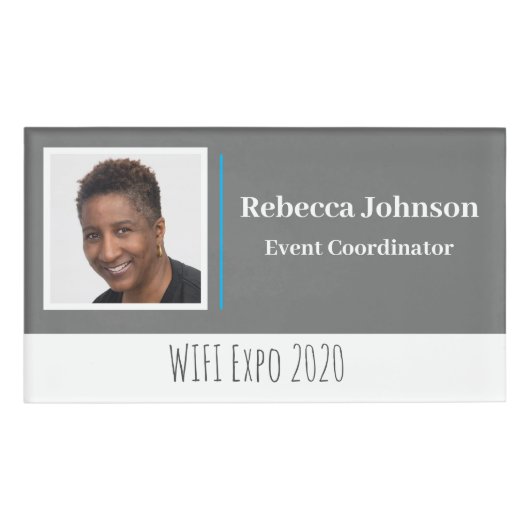 Herbruikbare Magnetic Custom Event Naambadge (Voorkant)