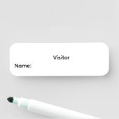 Herbruikbare naamkaart van Visitor met uitwisbare Naamplaatje (In situ)