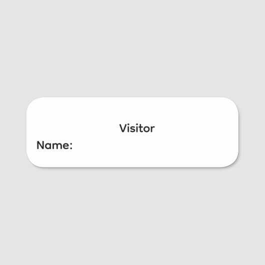 Herbruikbare naamkaart van Visitor met uitwisbare Naamplaatje (Voorkant)
