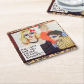 Herbruikbare papieren ONDERZETTER-SET VAN 6 ZOALS  Kartonnen Onderzetters (Schuin)