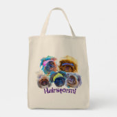 Herbruikbare Pekingese Canvas tas met hairstorm! (Achterkant)