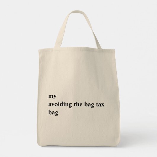 Herbruikbare tas 'Vermijden van zakbelasting' (Achterkant)