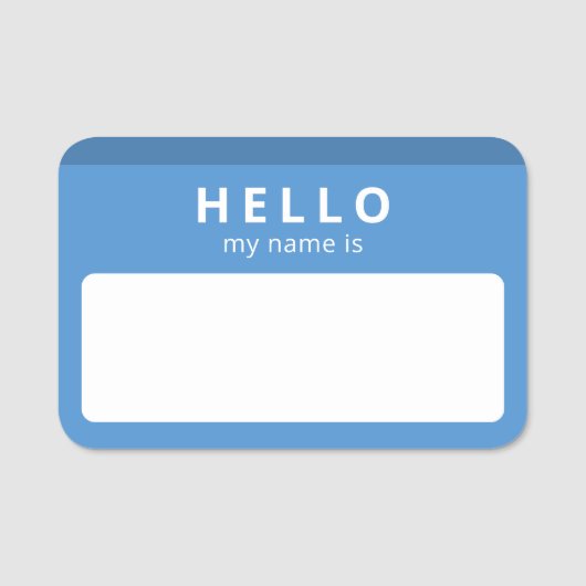 Herbruikbare uitwisbare HELLO Mijn Naam Is Schrijf Naamplaatje (Voorkant)