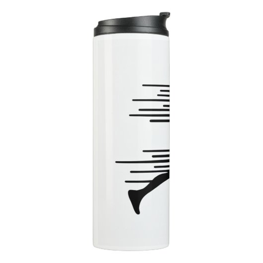 Herbruikbare waterflacon thermosbeker (Gedraaid links)