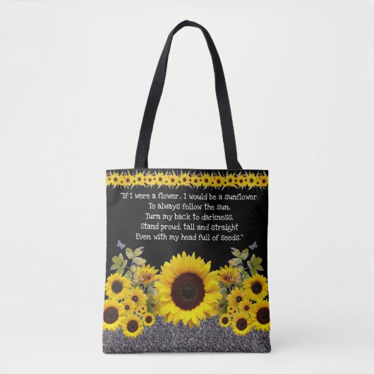Herbruikbare Zonnebloembak Tote Bag (Voorkant)
