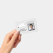 Herbruikbare Zwart en Grijs Foto Horizontaal Magne Badge (Handheld)