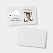 Herbruikbare Zwart en Grijs Foto Horizontaal Magne Badge (Voor- en achterkant)