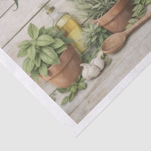 Herbs and Recipes Decoupage Paper  Tissuepapier (Detail)