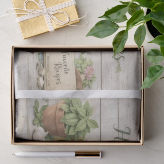 Herbs and Recipes Decoupage Paper Tissuepapier (Geschenk)