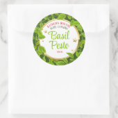 Herbs basil pesto sterren Italiaans blikveld Ronde Sticker (Tas)
