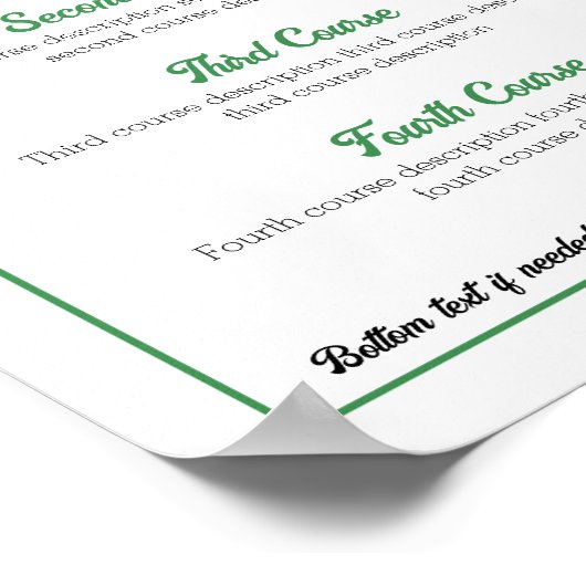 Herbs basilicum keukenetentje cateringmenu poster (Hoek)