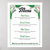 Herbs basilicum keukenetentje cateringmenu poster (Voorkant)