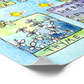 Herbs Garden Dragonflies Honey Bees Kitchen Art Poster (Hoek)