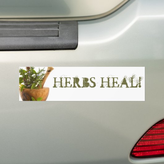 HERBS HEAL! BUMPERSTICKER (Op auto)