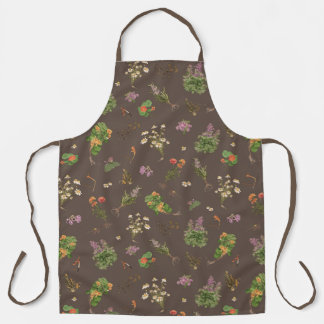 Herbs in Autumn apron. Schort