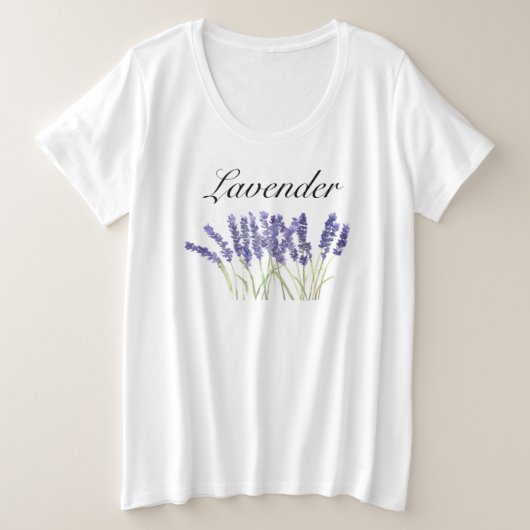Herbs Lavender Violet Paarse Greenery Rustic Grote Maat T-shirt (Design voorkant)