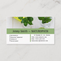 Herbs & Oil Naturopath Appointment Visitekaartje