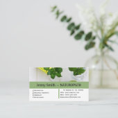 Herbs & Oil Naturopath Appointment Visitekaartje Afsprakenkaartje (Staand voorkant)