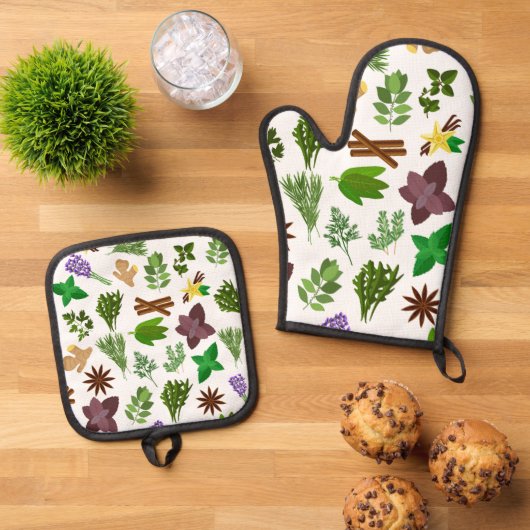 Herbs ovenwant & pannenlap set (Top down)