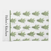 Herbs Rosemary Kitchen Greenery Waterverf Rustic Theedoek (Horizontaal)