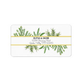 Herbs Rosemary Thyme Botanical Greenery Etiket (Voorkant)