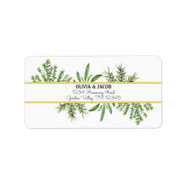 Herbs Rosemary Thyme Botanical Greenery Etiket