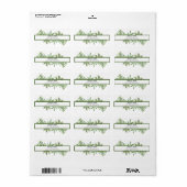 Herbs Rosemary Thyme Botanical Greenery Wedding Etiket (Full Sheet)
