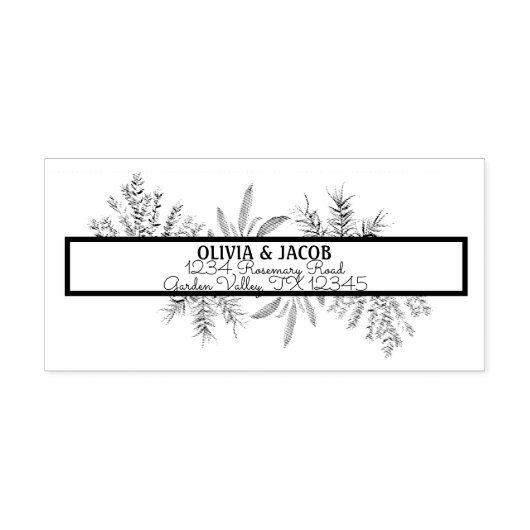 Herbs Rosemary Thyme Botanical Greenery Wedding Rubberstempel (Afrduk)