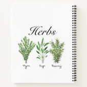 Herbs Rosemary Thyme Rustic Cookbook Notitieboek (Achterkant)