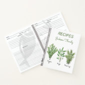 Herbs Rosemary Thyme Rustic Cookbook Notitieboek (Binnen)