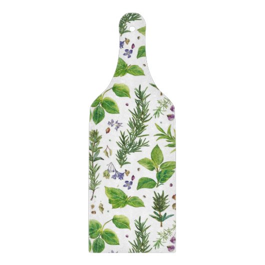 Herbs seamless pattern  snijplank (Voorkant)