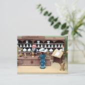 Herbs shop poppetje briefkaart (Staand voorkant)