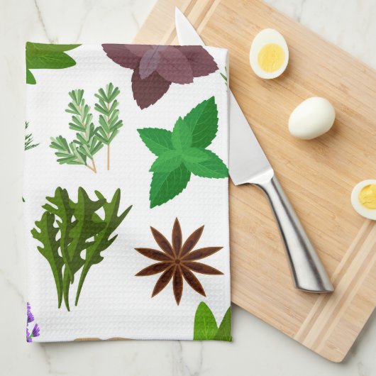 Herbs  theedoek (Quarter Fold)