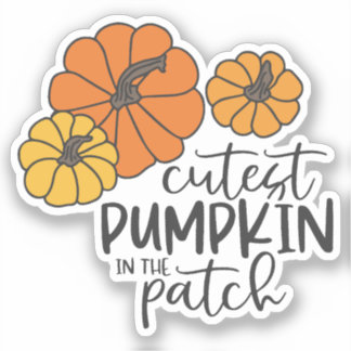 Herbst Aufkleber Cutest Pumpkin In The Patch Sticker