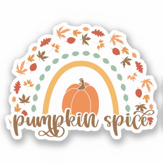 Herbst Aufkleber Pumpkin Spice Sticker (Voorkant)