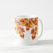 Herbst Blätter Aquarell Design Koffiemok (Voorkant rechts)