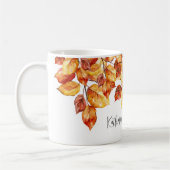 Herbst Blätter Aquarell Design Koffiemok (Links)