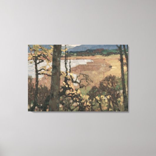 Herbst en Chiemsee | Leo Putz Landschapskunst Canvas Afdruk (Voorkant)