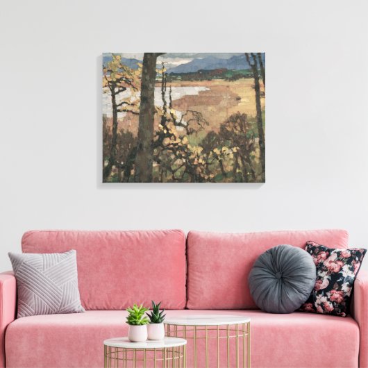 Herbst en Chiemsee | Leo Putz Landschapskunst Canvas Afdruk (Insitu (Woonkamer))