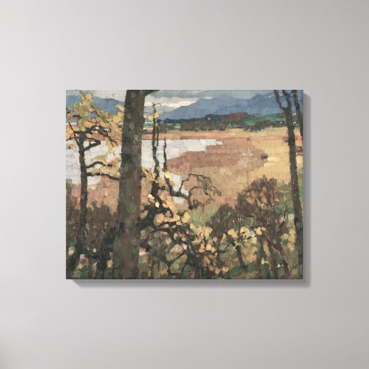 Herbst en Chiemsee | Leo Putz Landschapskunst Canvas Afdruk (Voorkant)