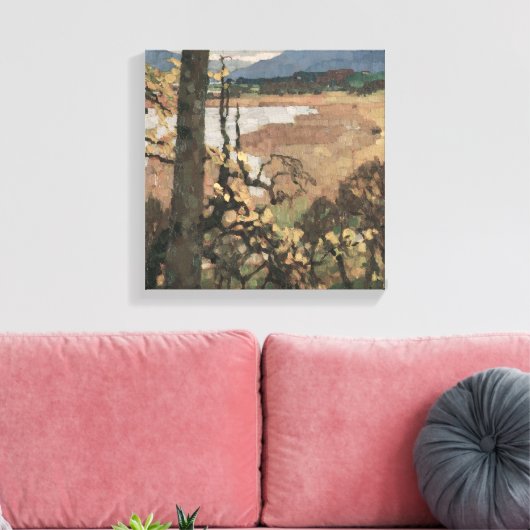 Herbst en Chiemsee | Leo Putz Landschapskunst Canvas Afdruk (Insitu (Woonkamer))