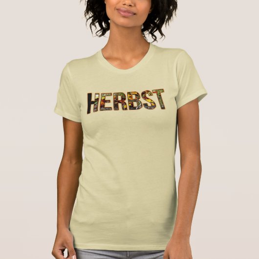 Herbst in Blätter Schrift T-shirt (Voorkant)