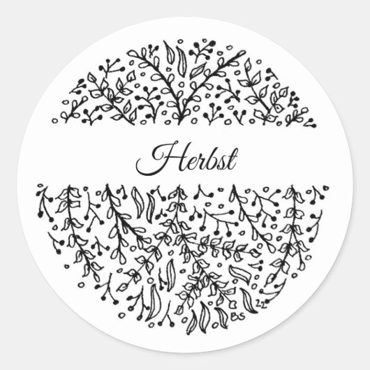 Herbst - Seizoensgebonden Sticker (Voorkant)