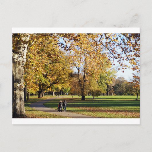 Herbst Spaziergang Briefkaart (Voorkant)
