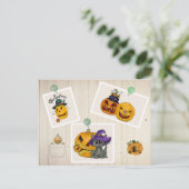 Herbstbild Hallween Briefkaart (Staand voorkant)