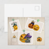 Herbstbild Hallween Briefkaart (Voorkant / Achterkant)